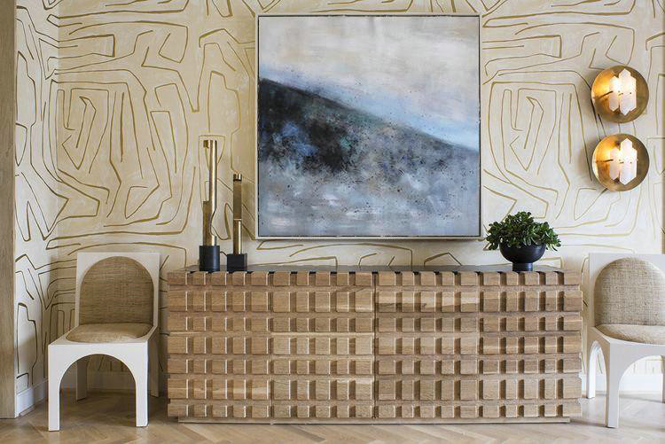 Original Abstract Painting Extra Large Canvas Art,Oversized Abstract Landscape Painting,Canvas Paintings For Sale,Gray,Blue,Black.etc